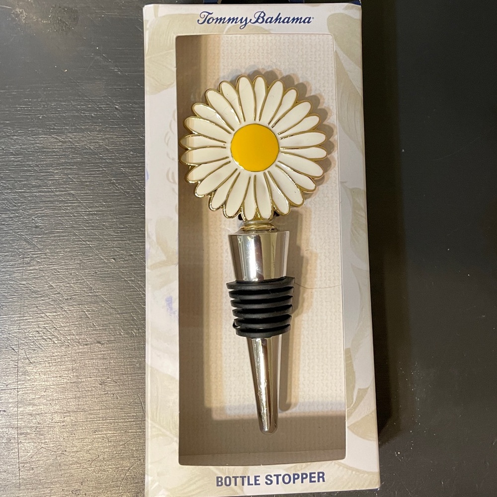Bottle Stopper - Tommy Bahama Daisy flower edition New in box never used